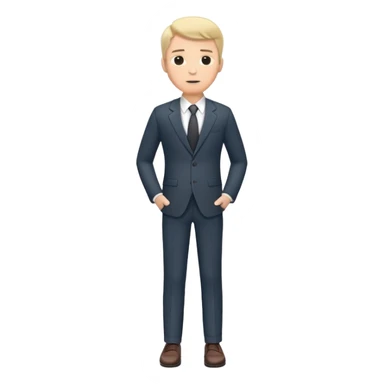 white man in suit and shoes, with hands on his hips sticker