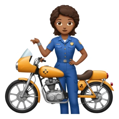 black woman Bike Repair Mechanic sticker