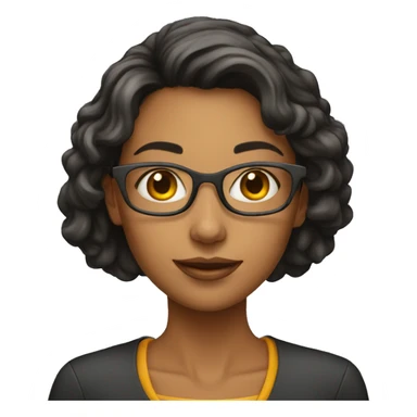 young woman teacher near blackboard sticker