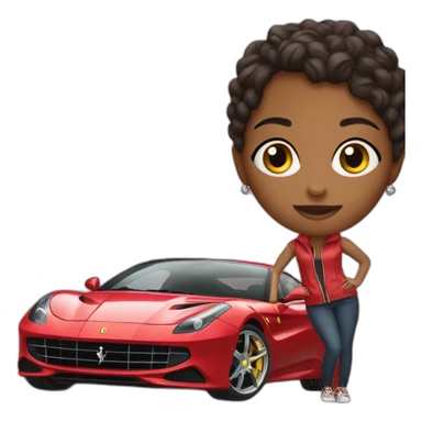The word karis with a ferarri car sticker