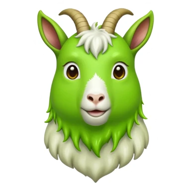 Slime Green goat sticker