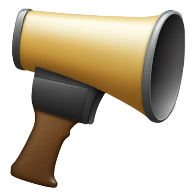 weapon-shaped megaphone sticker