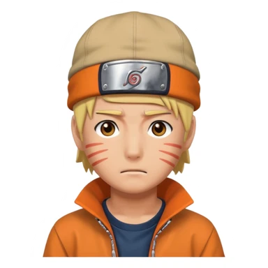 Naruto with hat  sticker