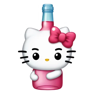 Hello kitty depressed tears with alcohol hello kitty sticker