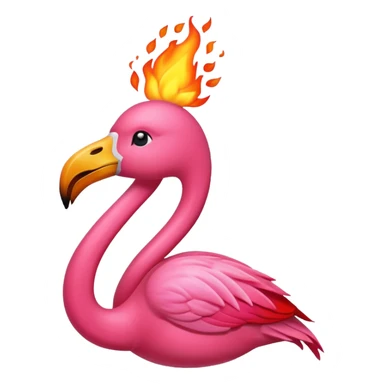 Un emoji flamme qui est rose sticker