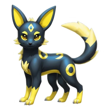 Umbreon-Zeraora-Fakémon-hybrid-creature (full body)  sticker