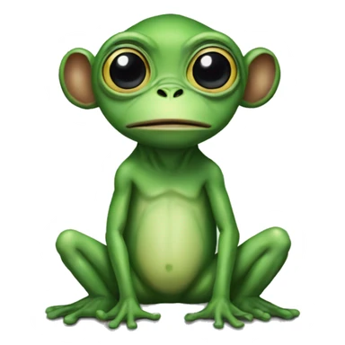 Frog alien monkey emoji sticker