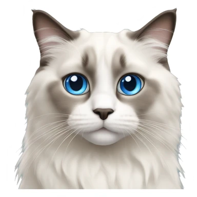 Ragdoll cat with blue eyes  sticker