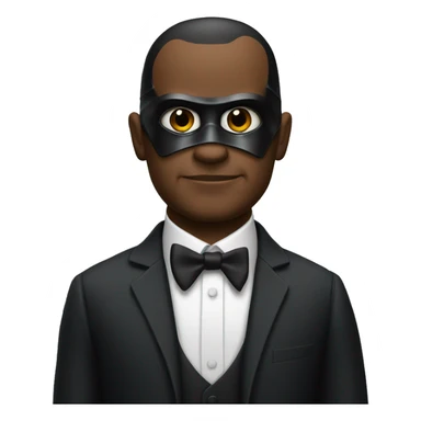 confident man in a suit with Darth Vader helmet sticker