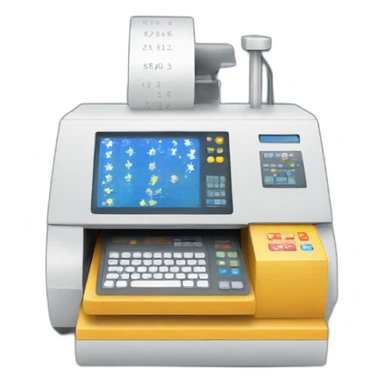 Finicial analyzer machine with stars and numbers sticker