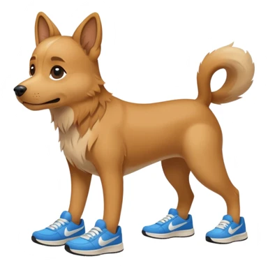 Q se vea más animado y q sus tres patas tengan zapatillas nike sticker
