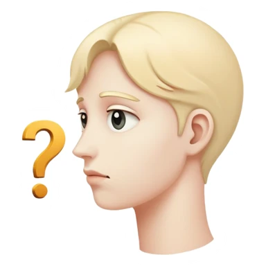 thinking face with a question mark sticker