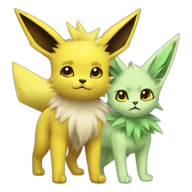 Jolteon and leafeon fuze sticker
