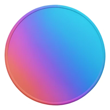 
coin color in in gradient of turquoise, blue, pink, purple, and coral metal texture
Rotate coin 90 degree  3d effect sticker