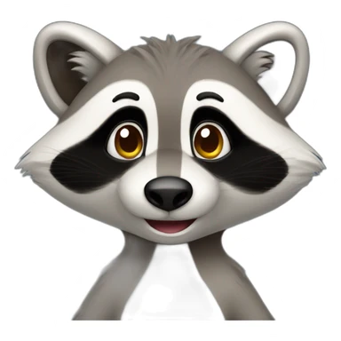 thumbs up raccon sticker