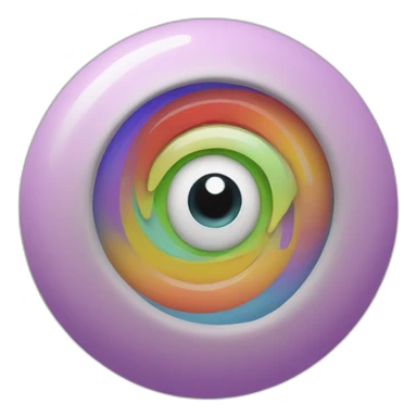 Basic with colorful spiral eyes sticker