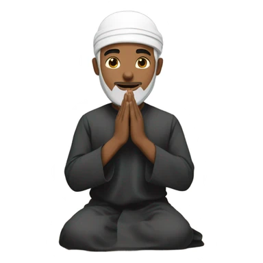 a muslim men prayer in kebba sticker