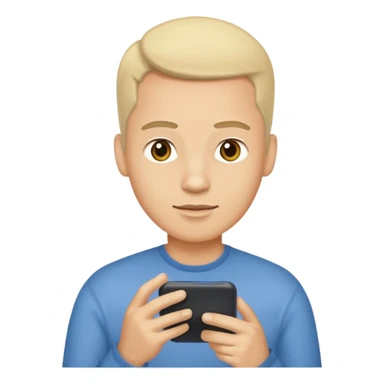 ligth man sending a text message sticker