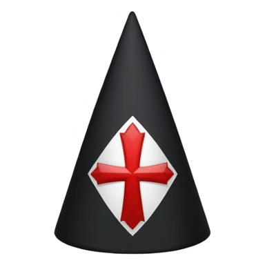 Black kkk cap sticker