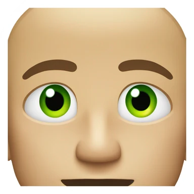 A guy with buzz cut and green eyes sticker