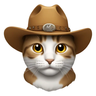 Cat with a cowboy hat and a pipe sticker