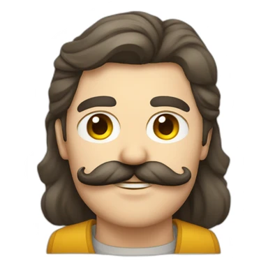 Homme avec courte moustache allemand sticker