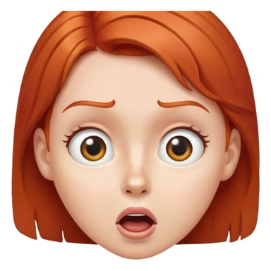 red head surprised expression sticker