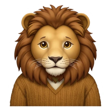 lion wearing jumper sticker