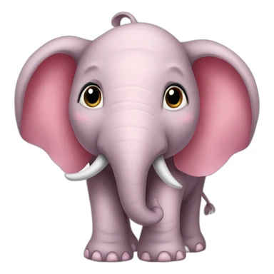 Un éléphant rose sticker