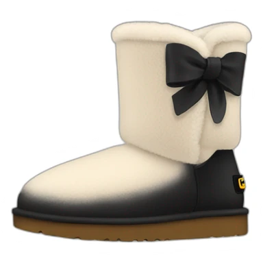 Black mini ugg boots sticker