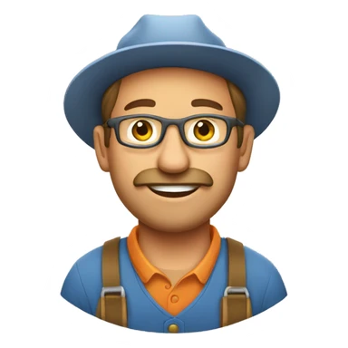 farmer working sticker