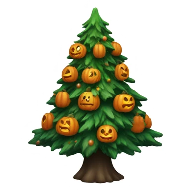 Halloween Christmas tree sticker