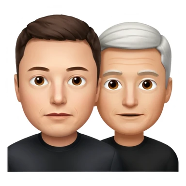 Elon musk and tim cook  sticker