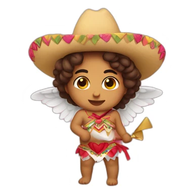 A Mexican cupid sticker