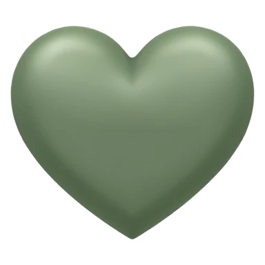 sage green heart sticker