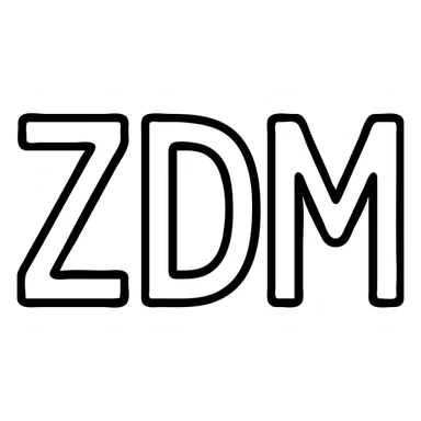 letters ZDM as outlined modern text emoji sticker