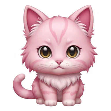 chibi anime pink cat with booty to the screen sticker