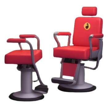 underground superhero command center beneath barbershop, barber chair elevator, beard-themed technology sticker