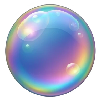transparent soap bubble sticker