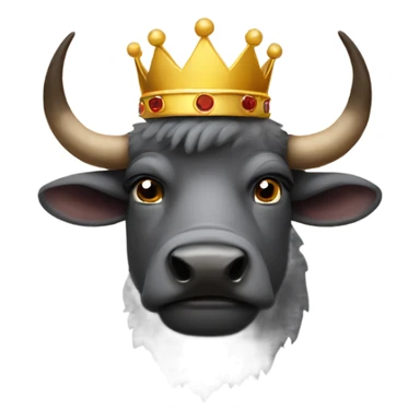 buffalo wearing a crown sticker