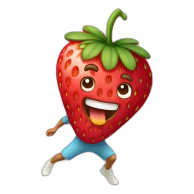 strawberry hoolalooping  sticker