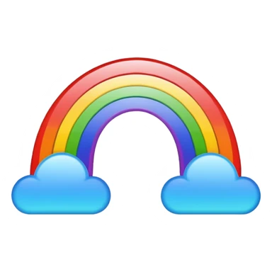 rainbow colored grey no clouds sticker