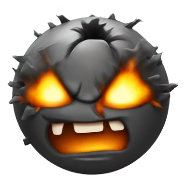 Mad face bomb with burning fuse sticker