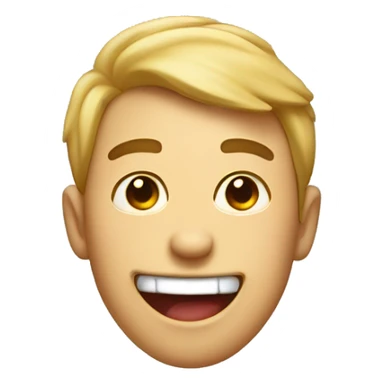 guy sticking tongue out and smiling and drooling sticker