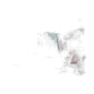 waterfall surrounded by red stones sticker