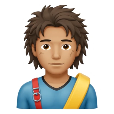 Lifeguard Native American Teenager with messy hair rescuing someone sticker