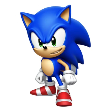 Sonic the Hedgehog in a black hat sticker