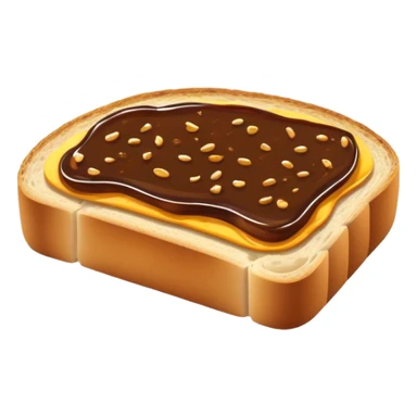 slice of bread with a spread of vegemite sticker
