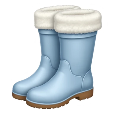 A White felt boots sticker