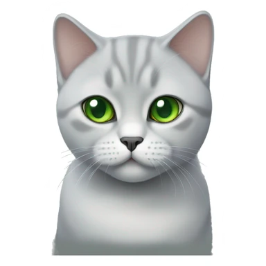 British shorthair cat with green eyes sticker